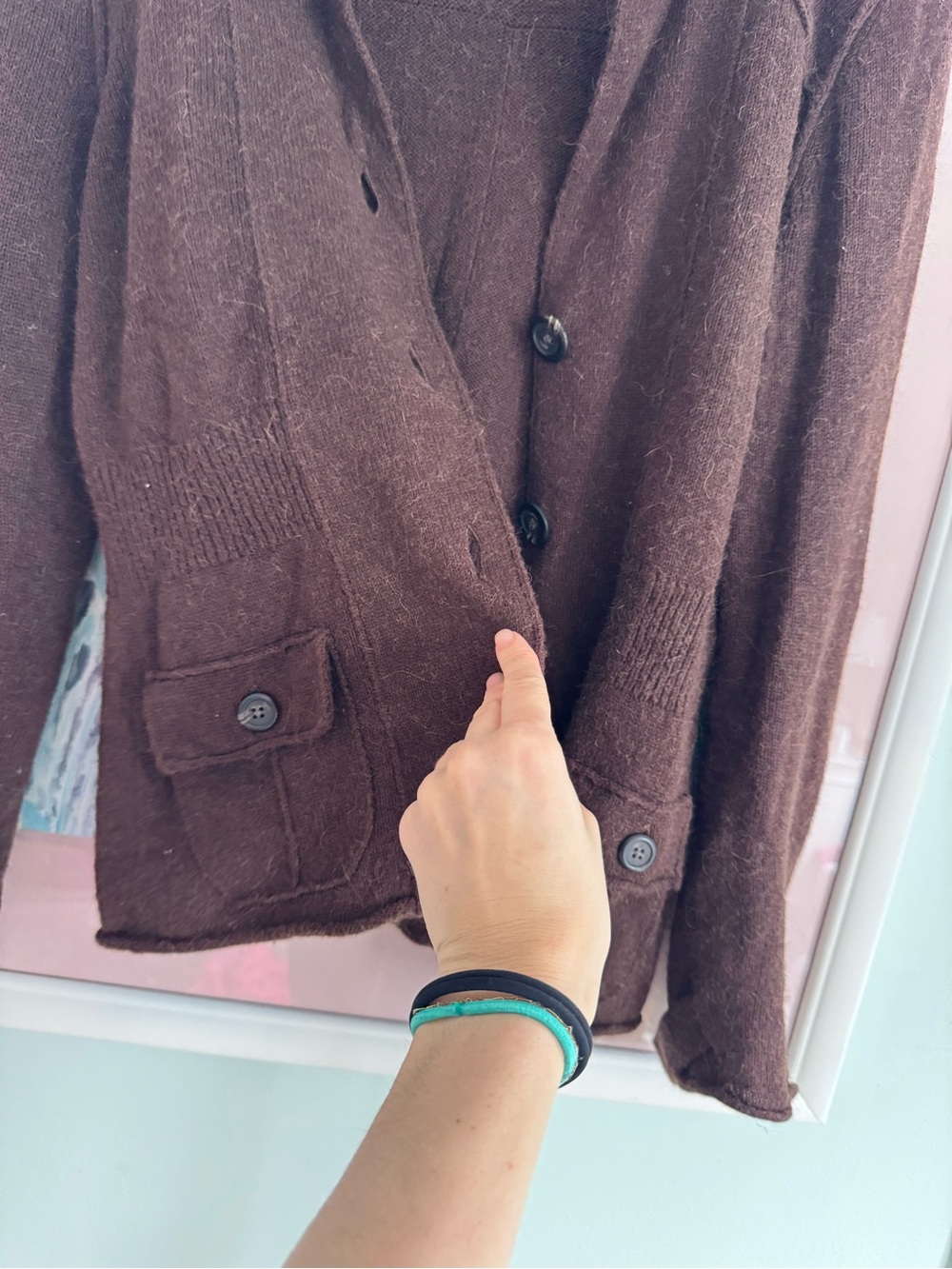 Banana Republic Brown Button-Front Knit Cardigan - Picture 2 of 3